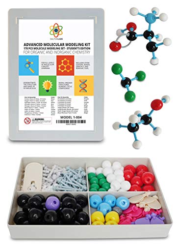 Molecular Model Kit with Molecule Modeling Software and User Guide - Organic, Inorganic Chemistry Set for Building Molecules - Dalton Labs 178 Pcs Advanced Chem Biochemistry Student Edition