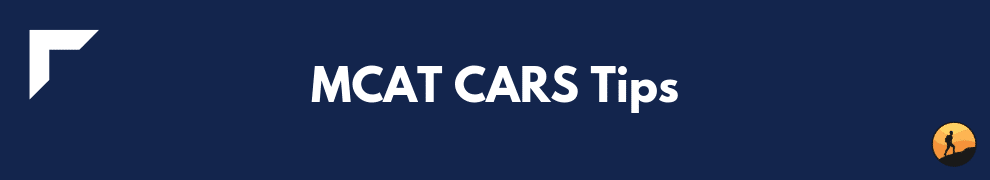 MCAT CARS Tips