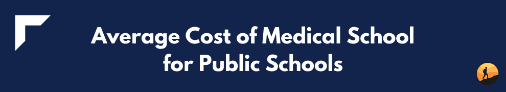 Average Cost of Medical School for Public Schools
