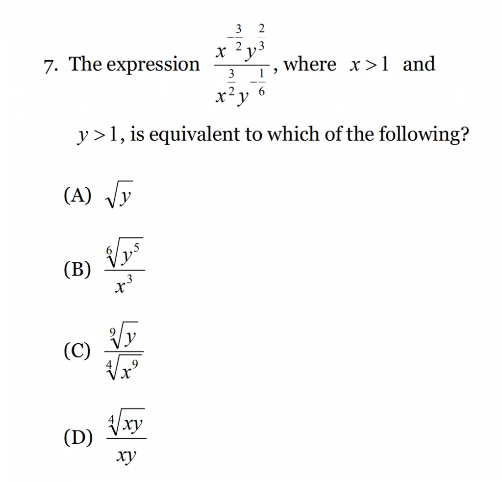 SAT Math Careless Mistake: Exponent Rules