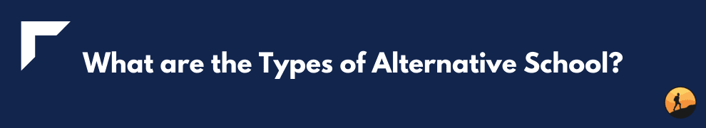 What are the Types of Alternative School?