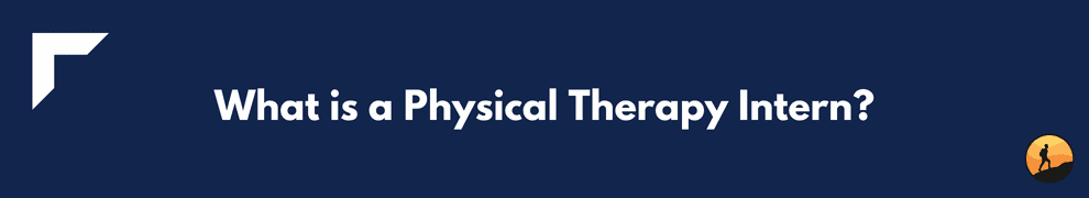 What is a Physical Therapy Intern?
