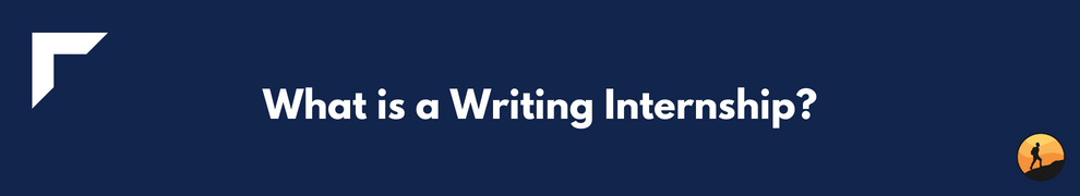 What is a Writing Internship?