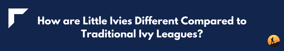 How are Little Ivies Different Compared to Traditional Ivy Leagues?